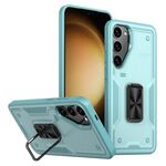 Per Samsung Galaxy S23 5G Custodia per telefono con supporto ad anello in TPU ibrido per PC (blu)