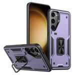 Per Samsung Galaxy S23 5G Custodia per telefono con supporto ad anello in TPU ibrido per PC (viola)