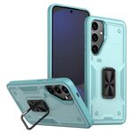 Per Samsung Galaxy S24 FE 5G Custodia per telefono con supporto ad anello in TPU ibrido per PC (blu)