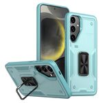 Per Samsung Galaxy S24+ 5G Custodia per telefono con supporto ad anello in TPU ibrido per PC (blu)
