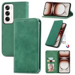 Per OPPO Reno12 Pro Global Retro Skin Feel Custodia magnetica in pelle Flip Phone (verde)