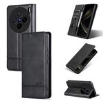 Per vivo X200 AZNS Custodia per telefono in pelle di vitello con texture magnetica (nero)