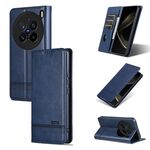 Per vivo X200 Pro AZNS Custodia per telefono in pelle di vitello con texture magnetica (blu scuro)