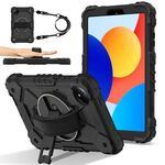 Per Xiaomi Redmi Pad SE 8.7 Custodia per tablet PC ibrida in silicone con robot a contrasto (nero)