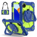 Per Xiaomi Redmi Pad SE 8.7 Custodia per tablet PC ibrida in silicone con robot a contrasto di colore (blu navy giallo verde)