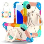 Per Xiaomi Redmi Pad SE 8.7 Custodia per tablet PC ibrida in silicone con robot a contrasto (blu colorato)