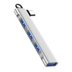 Stazione di docking wireless Side Plug 4 in 1 Hub per cavi per computer multifunzionali, porta: Type-C 3.0 argento