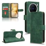 For vivo X200 Pro mini 5G Skin Feel Magnetic Flip Leather Phone Case(Green)