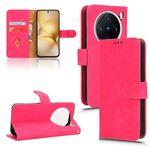 For vivo X200 Pro mini 5G Skin Feel Magnetic Flip Leather Phone Case(Rose Red)