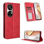 Per Ulefone Note 17 Pro Custodia per telefono in pelle con fibbia magnetica e texture retrò (rosso)