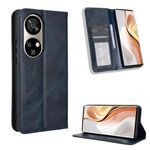 Per Ulefone Note 17 Pro Custodia per telefono in pelle con fibbia magnetica e texture retrò (blu)