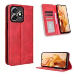 Per Ulefone Note 18 Ultra Custodia per telefono in pelle con fibbia magnetica retrò (rosso)