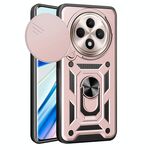Per OPPO Reno12 F 5G Global Sliding Camera Cover Design TPU Hybrid PC Phone Case (Oro rosa)