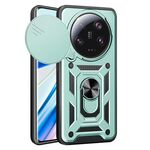 Per Xiaomi 13 Ultra Custodia per fotocamera scorrevole TPU Hybrid PC Phone Case (verde menta)