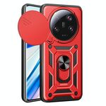 Per Xiaomi 13 Ultra Custodia per fotocamera scorrevole TPU Hybrid PC Phone Case Design (rosso)