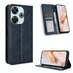Per Redmi 13 4G / Note 13R 5G Custodia per telefono in pelle con fibbia magnetica e texture retrò (blu)