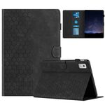Per Lenovo Tab M9 TB-310FU Custodia per tablet intelligente in pelle goffrata a nido d'ape (nera)
