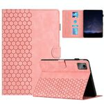 Per Lenovo Tab M11 / Xiaoxin Pad 2024 Custodia per tablet intelligente in pelle goffrata a nido d'ape (rosa)