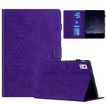 Per Lenovo Tab P11 Gen 2 Custodia per tablet intelligente in pelle goffrata a nido d'ape (viola)