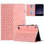 Per Amazon Kindle Fire 7 2017/2019 Custodia per tablet intelligente in pelle goffrata a nido d'ape (rosa)