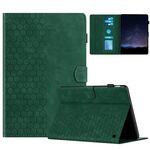 Per Amazon Kindle Fire 7 2022 Custodia per tablet intelligente in pelle goffrata a nido d'ape (verde)
