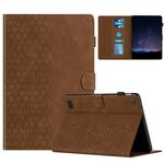 Per Amazon Kindle Fire HD8 2017/2018 Custodia per tablet intelligente in pelle goffrata a nido d'ape (marrone)