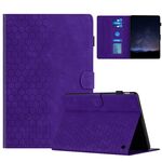 Per Amazon Kindle Fire Max 11 Custodia per tablet intelligente in pelle goffrata a nido d'ape (viola)