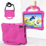 For Honor Pad V7 10.4 2024 Handle Football Shaped EVA Shockproof Tablet Case(Rose Red)