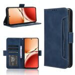 Per OPPO Reno12 F 5G Custodia in pelle con slot per schede e texture in vitello (blu)