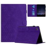 Per Samsung Galaxy Tab A9+ Custodia per tablet intelligente in pelle goffrata a nido d'ape (viola)