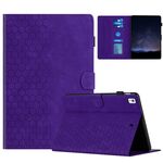 Per Samsung Galaxy Tab A7 2020 T500 Custodia per tablet intelligente in pelle goffrata a nido d'ape (viola)