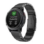 Per Garmin Descent Mk3i 43mm cinturino in acciaio inossidabile tartarugato da 20mm (nero)