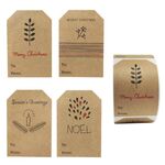200 pezzi/rotolo adesivi per decorazioni natalizie nastro per etichette regalo per le feste (75x50mm)