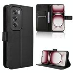 Per OPPO Reno12 5G Custodia per telefono in pelle con texture a diamante globale (nero)