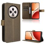 Per OPPO Reno12 F 5G Custodia in pelle con texture a diamante (marrone)