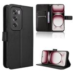 Per OPPO Reno12 Pro 5G Custodia per telefono in pelle con texture a diamante globale (nero)