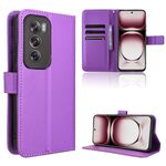 Per OPPO Reno12 Pro 5G Custodia per telefono in pelle con texture a diamante globale (viola)