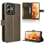 Per Ulefone Note 18 Ultra Custodia in pelle con texture a diamante (marrone)