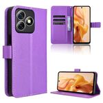 Per Ulefone Note 18 Ultra Custodia in pelle con texture a diamante (viola)