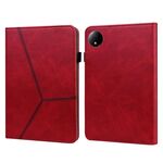 Per Xiaomi Redmi Pad SE 8.7 Custodia per tablet in pelle goffrata a strisce colorate (rosso)