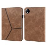 Per Xiaomi Redmi Pad SE 8.7 Custodia per tablet in pelle goffrata a strisce colorate (marrone)