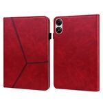 Per Xiaomi Poco Pad 12.1 Custodia per tablet in pelle goffrata a strisce colorate (rosso)
