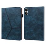 Per Xiaomi Poco Pad 12.1 Custodia per tablet in pelle goffrata a strisce colorate (blu)
