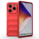 Per Infinix Note 40X 5G Global Magic Shield TPU + Custodia in flanella per telefono (rosso)