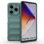 Per Infinix Note 40X 5G Global Magic Shield TPU + Custodia in flanella per telefono (verde scuro)