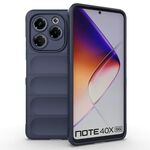 Per Infinix Note 40X 5G Global Magic Shield TPU + Custodia in flanella per telefono (blu scuro)
