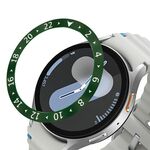 Per Samsung Galaxy Watch 7 40mm Style C Smart Watch Quadrante Acciaio Inossidabile Anello di Copertura (Verde)