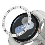 Per Samsung Galaxy Watch 7 40mm Style C Smart Watch Quadrante Anello di Copertura in Acciaio Inossidabile (Argento)