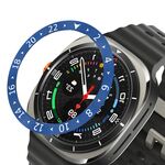 Per Samsung Galaxy Watch Ultra 47mm Style C Smart Watch Quadrante Anello di Copertura in Acciaio Inossidabile (Blu)