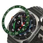 Per Samsung Galaxy Watch Ultra 47mm Style C Smart Watch Quadrante Anello di Copertura in Acciaio Inossidabile (Verde)